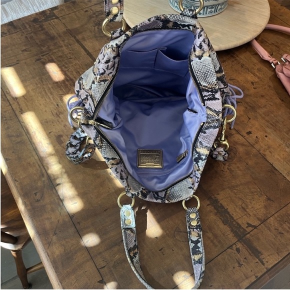 Coach Studded Snake Print Shoulder Bag - Picture 8 of 15